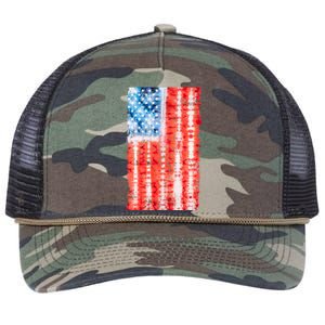 Cool Tie Dye USA American Flag Retro Rope Trucker Hat Cap