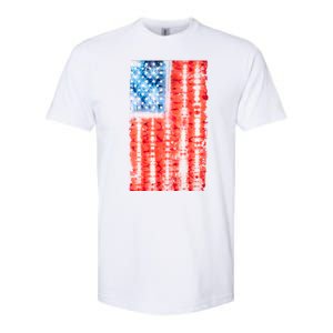 Cool Tie Dye USA American Flag Softstyle CVC T-Shirt