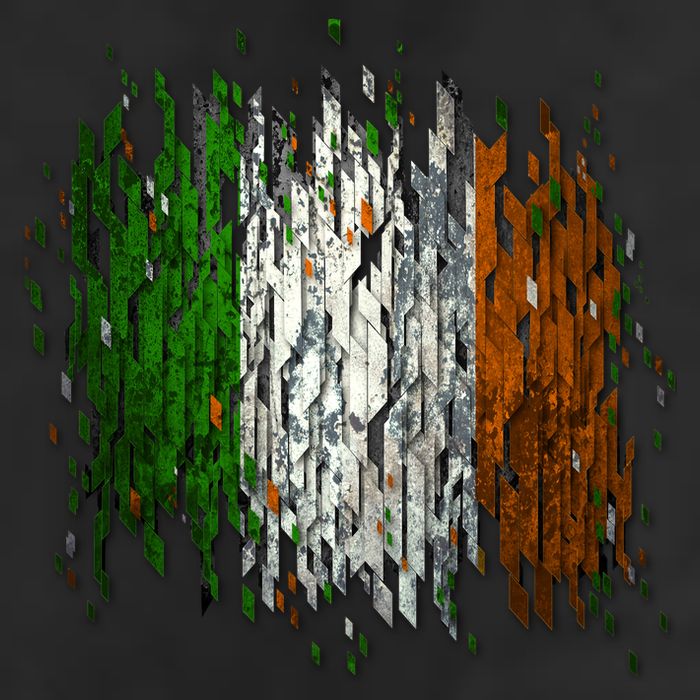 Cool Torn Irish Ireland Flag St. Patrick's Day Cool Comfort Performance Bucket Hat