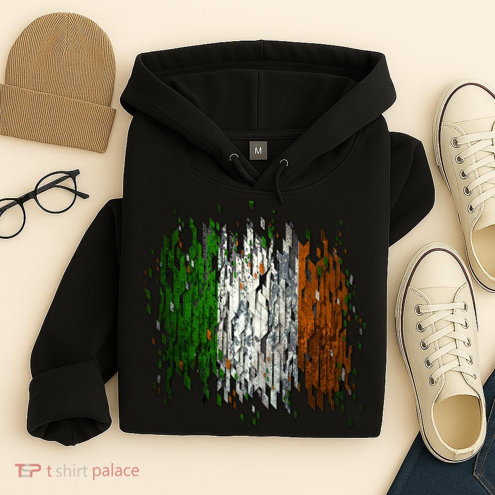 Cool Torn Irish Ireland Flag St. Patrick's Day Hoodie