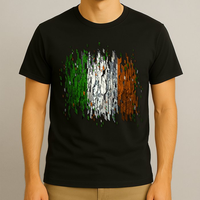 Cool Torn Irish Ireland Flag St. Patrick's Day T-Shirt