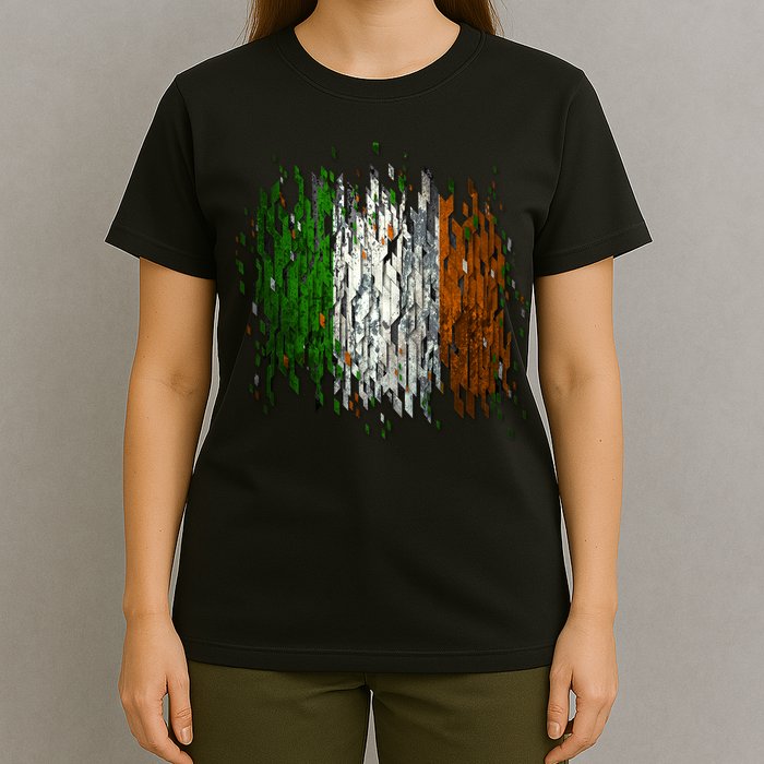 Cool Torn Irish Ireland Flag St. Patrick's Day T-Shirt