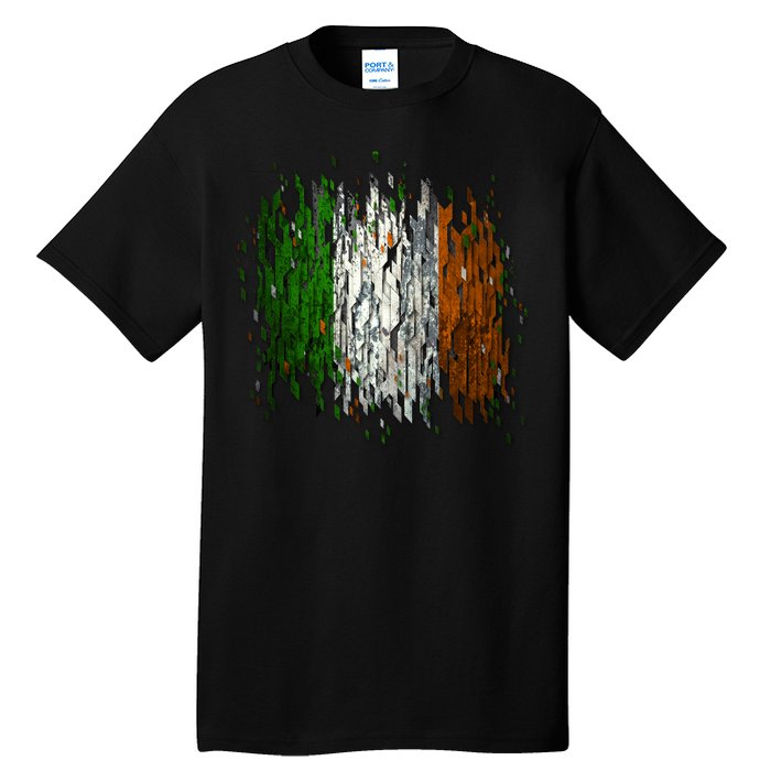 Cool Torn Irish Ireland Flag St. Patrick's Day Tall T-Shirt