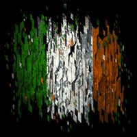 Cool Torn Irish Ireland Flag St. Patrick's Day Button