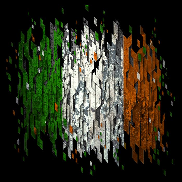 Cool Torn Irish Ireland Flag St. Patrick's Day Button
