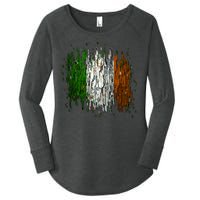 Cool Torn Irish Ireland Flag St. Patrick's Day Women's Perfect Tri Tunic Long Sleeve Shirt