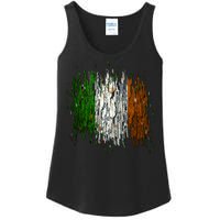 Cool Torn Irish Ireland Flag St. Patrick's Day Ladies Essential Tank