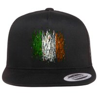 Cool Torn Irish Ireland Flag St. Patrick's Day Flat Bill Trucker Hat