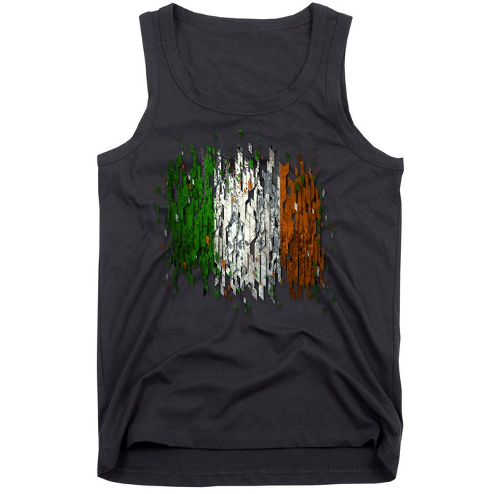 Cool Torn Irish Ireland Flag St. Patrick's Day Tank Top