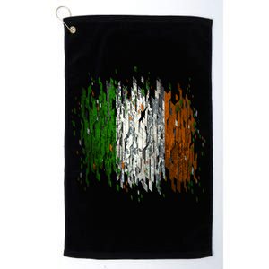 Cool Torn Irish Ireland Flag St. Patrick's Day Platinum Collection Golf Towel