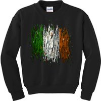 Cool Torn Irish Ireland Flag St. Patrick's Day Kids Sweatshirt