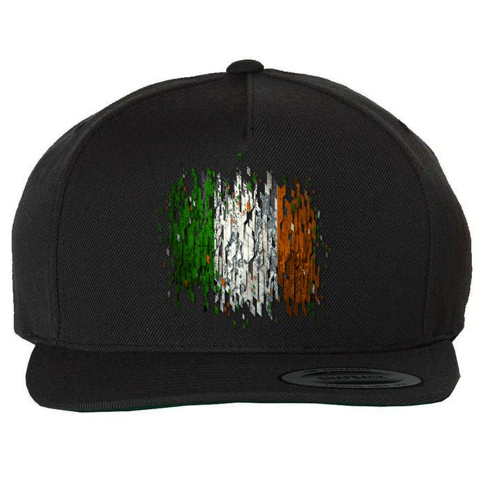 Cool Torn Irish Ireland Flag St. Patrick's Day Wool Snapback Cap