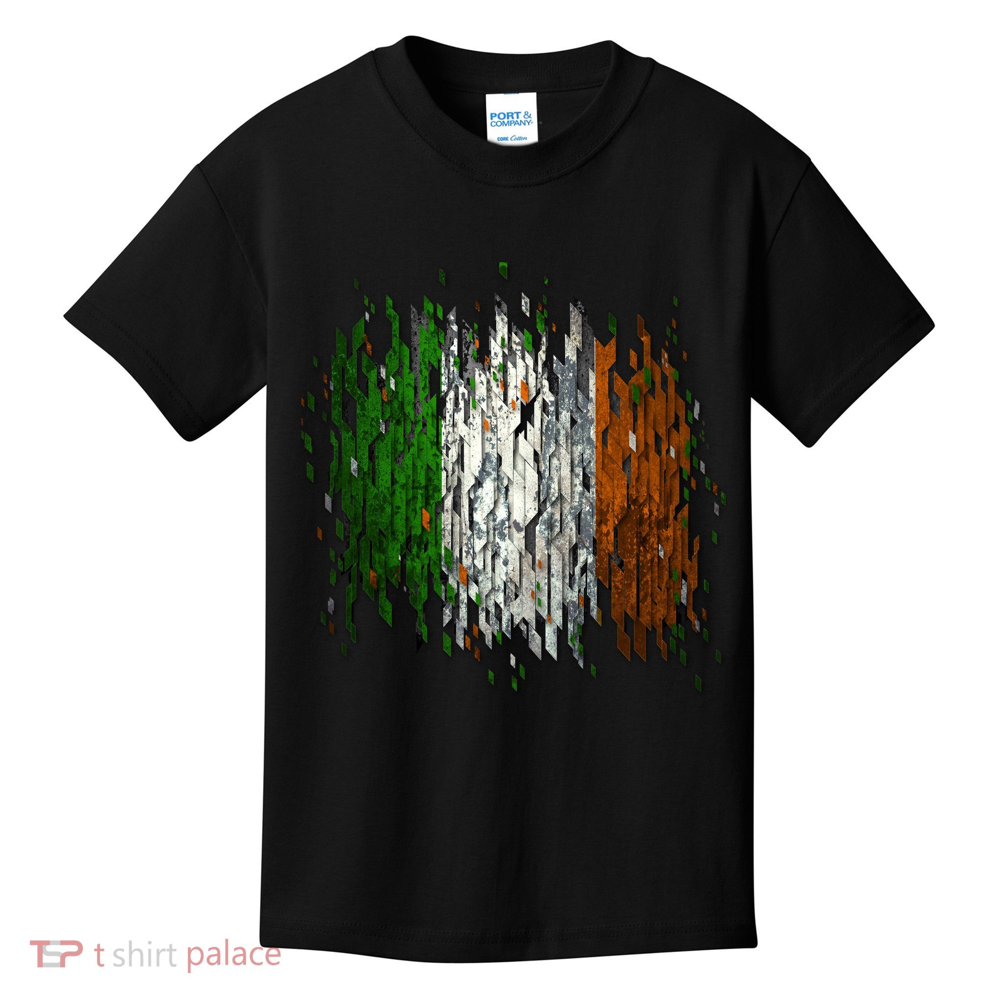Cool Torn Irish Ireland Flag St. Patrick's Day Kids T-Shirt