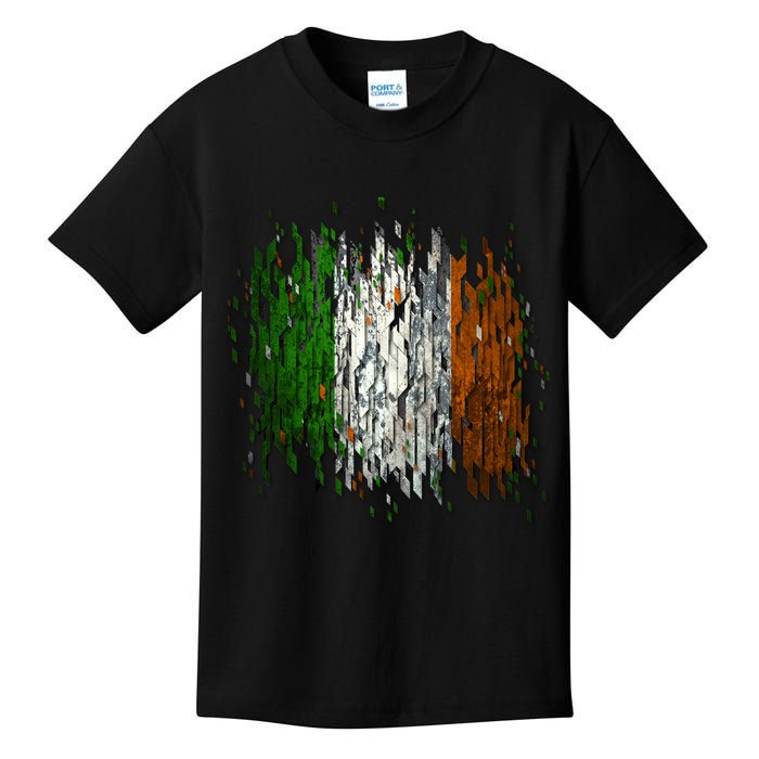 Cool Torn Irish Ireland Flag St. Patrick's Day Kids T-Shirt