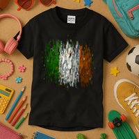 Cool Torn Irish Ireland Flag St. Patrick's Day Kids T-Shirt