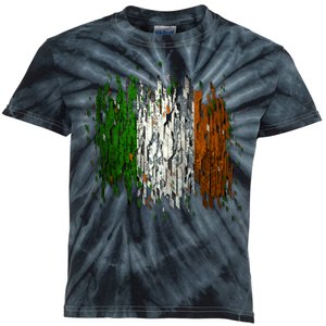 Cool Torn Irish Ireland Flag St. Patrick's Day Kids Tie-Dye T-Shirt