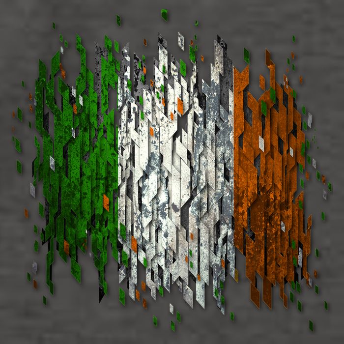 Cool Torn Irish Ireland Flag St. Patrick's Day Vector Backpack