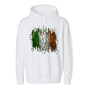 Cool Torn Irish Ireland Flag St. Patrick's Day Garment-Dyed Fleece Hoodie