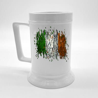 Cool Torn Irish Ireland Flag St. Patrick's Day Beer Stein