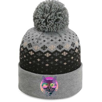 Cool Tropical Shade Cat The Baniff Cuffed Pom Beanie