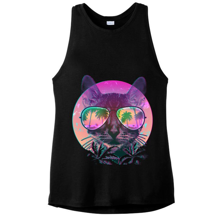 Cool Tropical Shade Cat Ladies PosiCharge Tri-Blend Wicking Tank