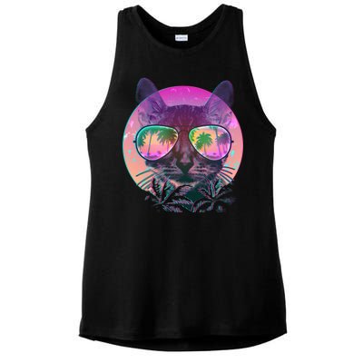 Cool Tropical Shade Cat Ladies PosiCharge Tri-Blend Wicking Tank