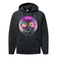 Cool Tropical Shade Cat Performance Fleece Hoodie