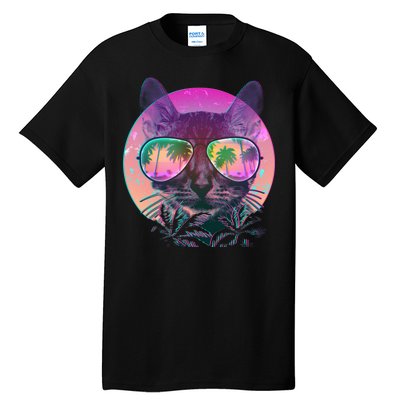 Cool Tropical Shade Cat Tall T-Shirt