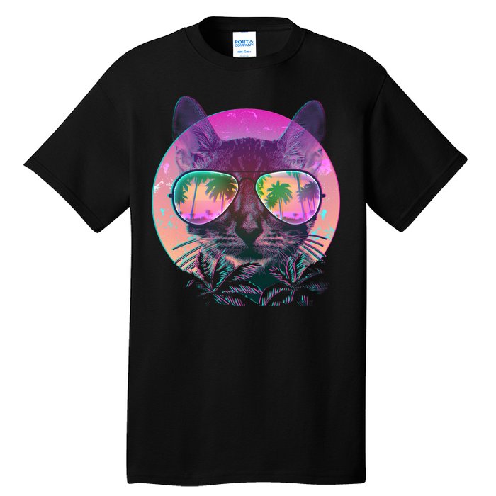 Cool Tropical Shade Cat Tall T-Shirt