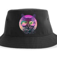 Cool Tropical Shade Cat Sustainable Bucket Hat