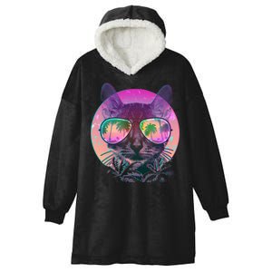 Cool Tropical Shade Cat Hooded Wearable Blanket