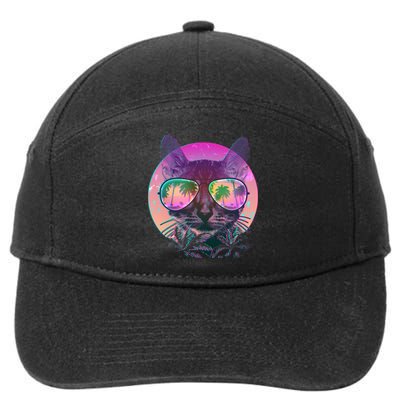 Cool Tropical Shade Cat 7-Panel Snapback Hat