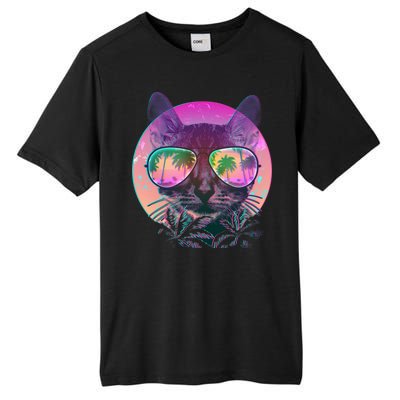 Cool Tropical Shade Cat Tall Fusion ChromaSoft Performance T-Shirt