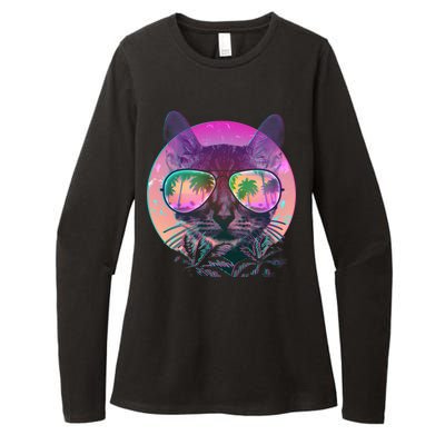 Cool Tropical Shade Cat Womens CVC Long Sleeve Shirt