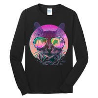 Cool Tropical Shade Cat Tall Long Sleeve T-Shirt