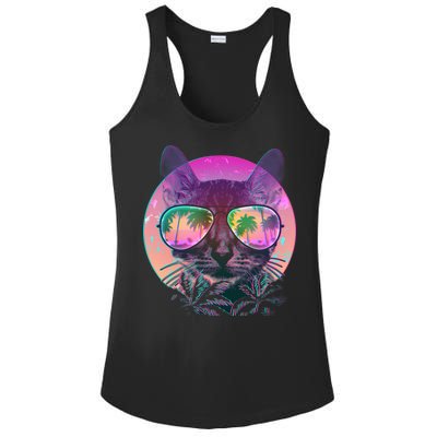 Cool Tropical Shade Cat Ladies PosiCharge Competitor Racerback Tank