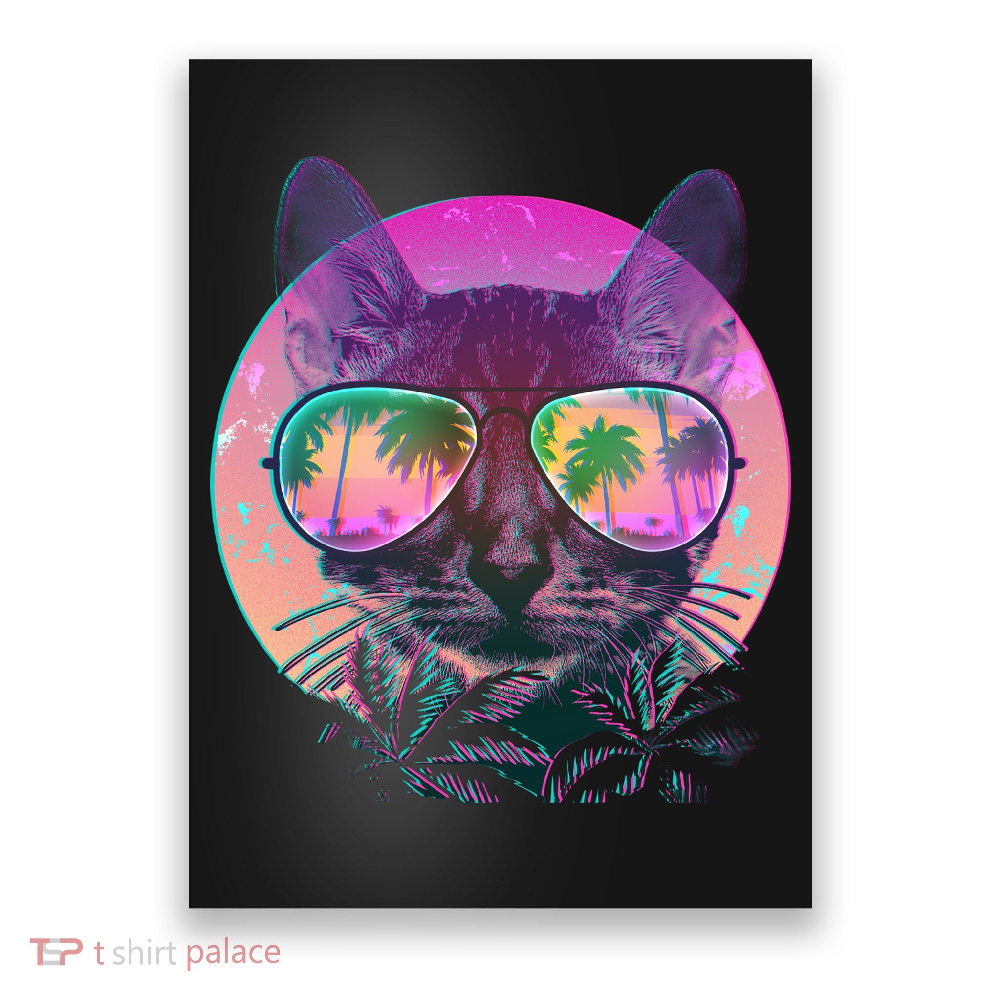 Cool Tropical Shade Cat Poster