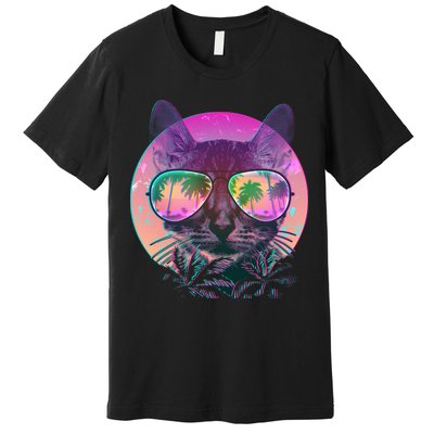 Cool Tropical Shade Cat Premium T-Shirt