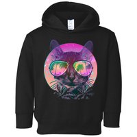 Cool Tropical Shade Cat Toddler Hoodie