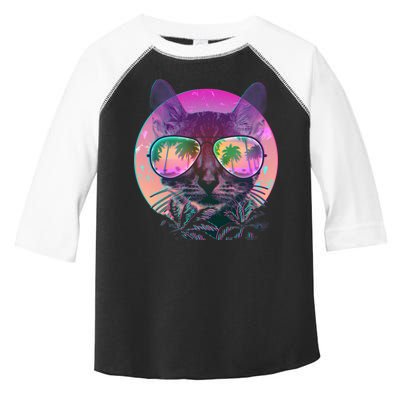 Cool Tropical Shade Cat Toddler Fine Jersey T-Shirt