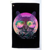 Cool Tropical Shade Cat Golf Towel