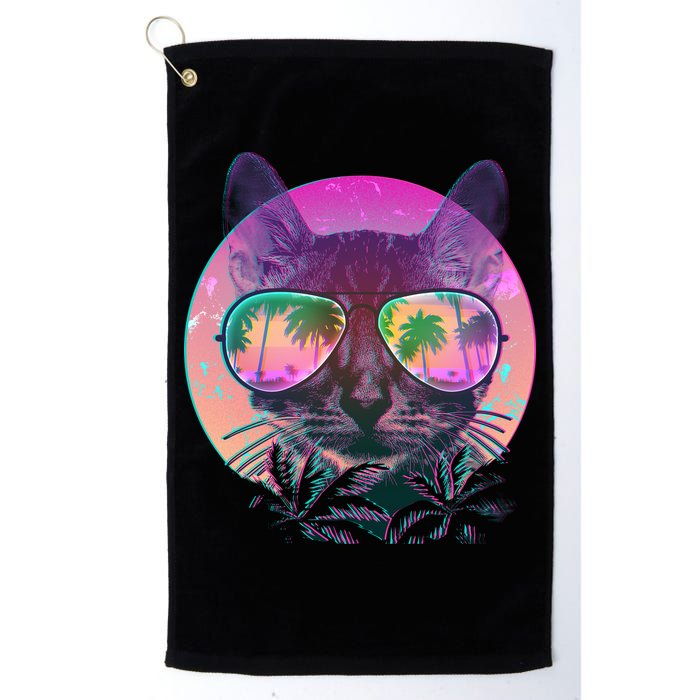 Cool Tropical Shade Cat Golf Towel