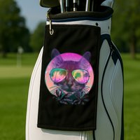 Cool Tropical Shade Cat Golf Towel