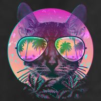 Cool Tropical Shade Cat Golf Towel