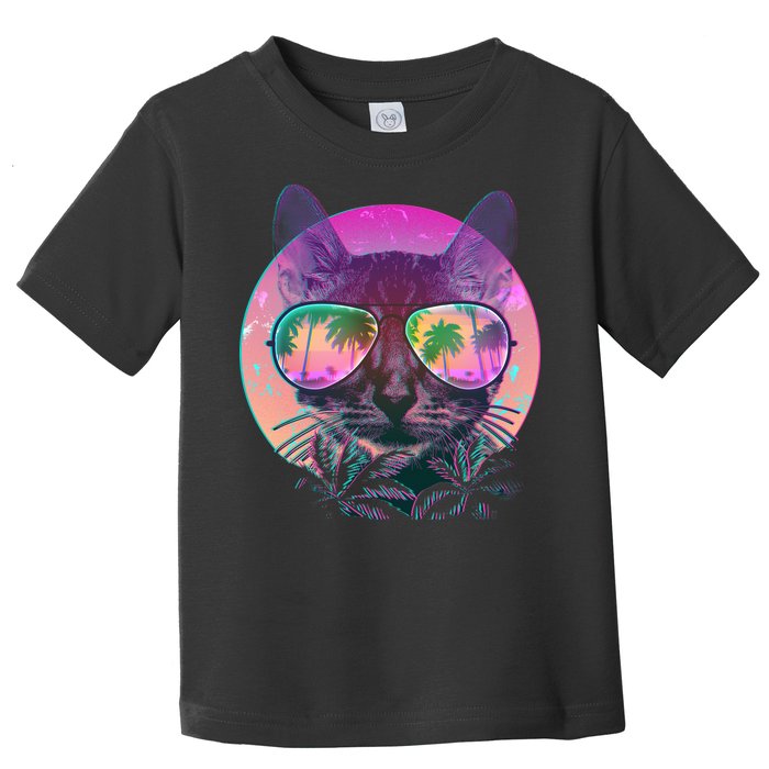 Cool Tropical Shade Cat Toddler T-Shirt