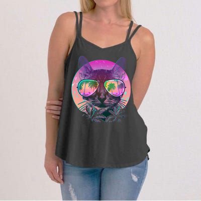 Cool Tropical Shade Cat Women's Strappy Tank