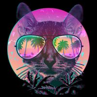 Cool Tropical Shade Cat Ladies Long Sleeve Shirt