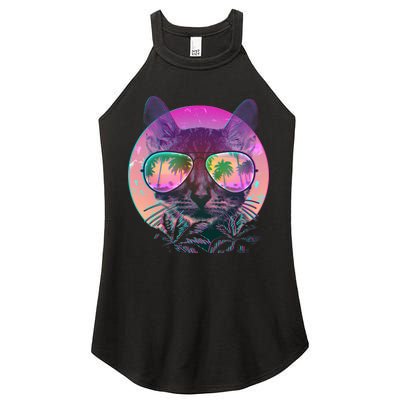 Cool Tropical Shade Cat Women’s Perfect Tri Rocker Tank