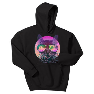 Cool Tropical Shade Cat Kids Hoodie