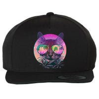 Cool Tropical Shade Cat Wool Snapback Cap